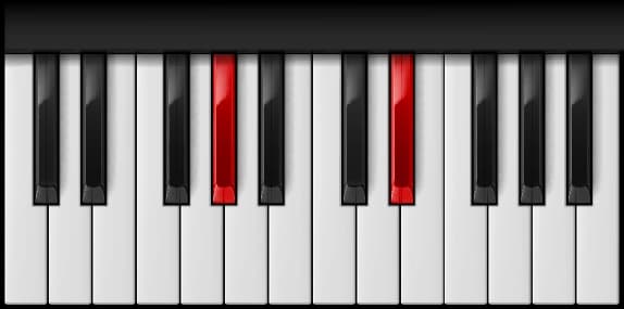 A♭ Power on the piano — Notes: A♭ – E♭