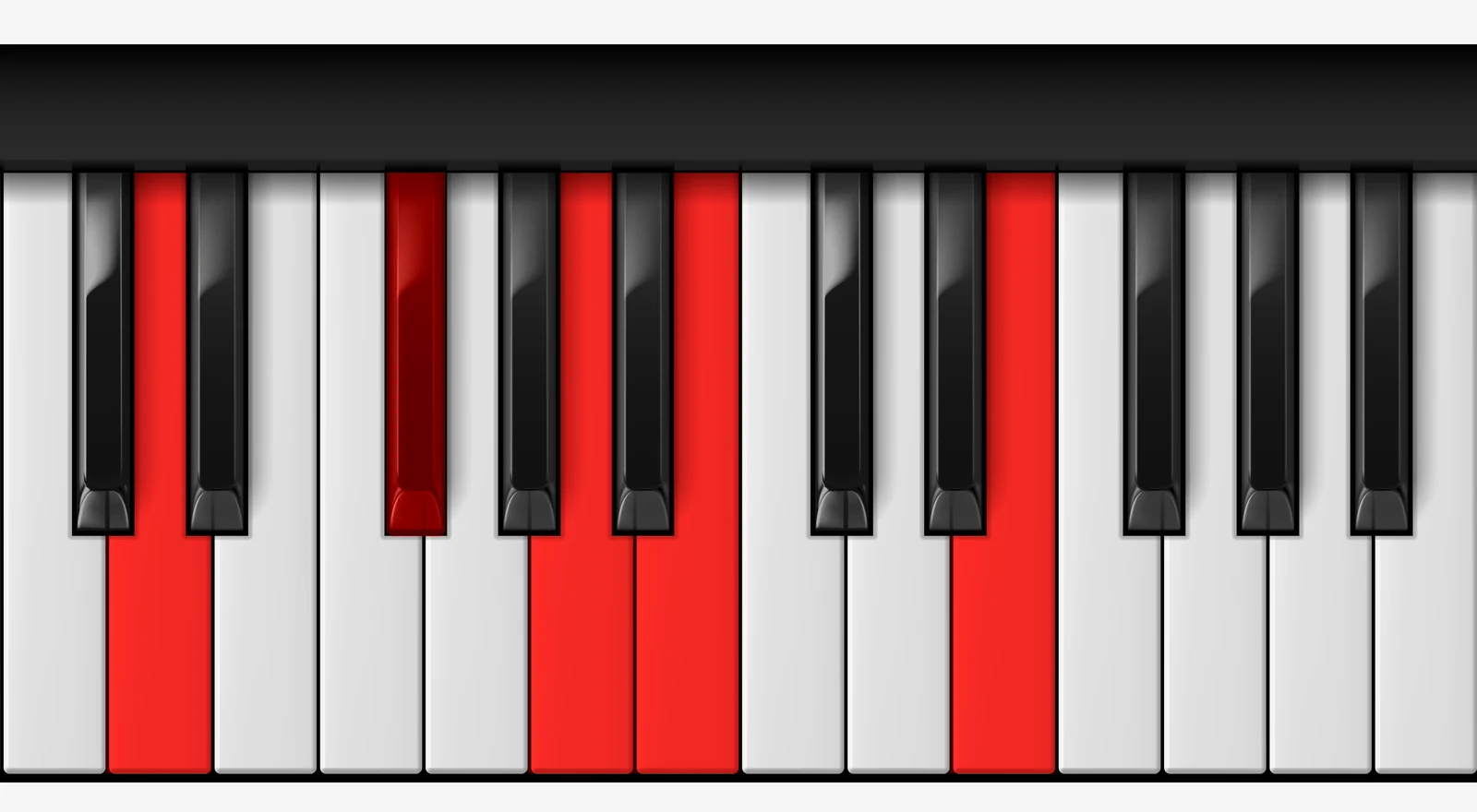 D 6/9 piano chord, root position — D, F#, A, B, E