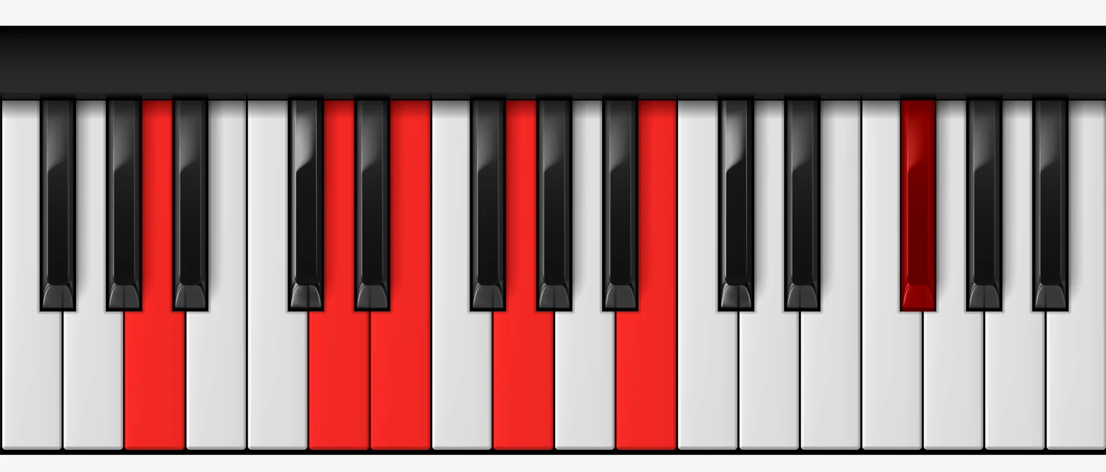 A 13sus4 piano chord, root position — A, D, E, G, B, F#