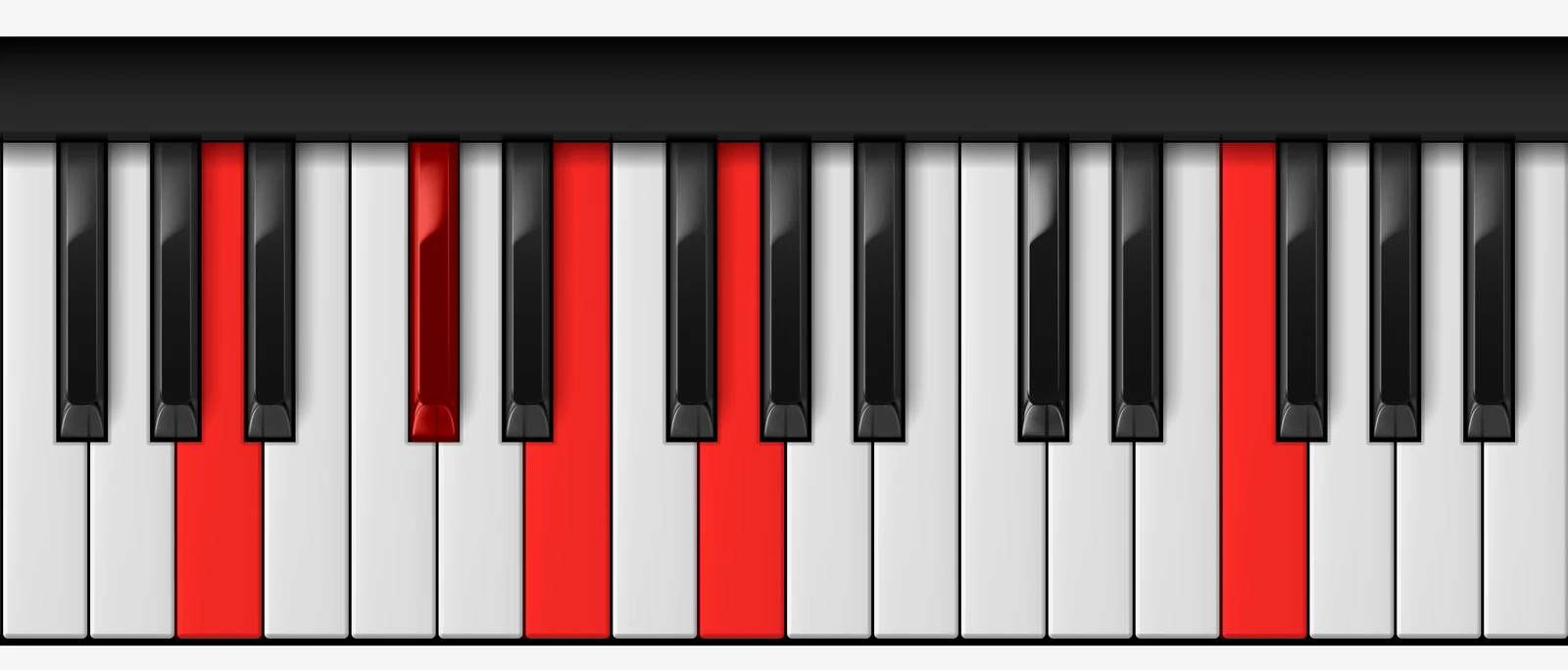 A 7♭13 piano chord, root position — A, C#, E, G, F