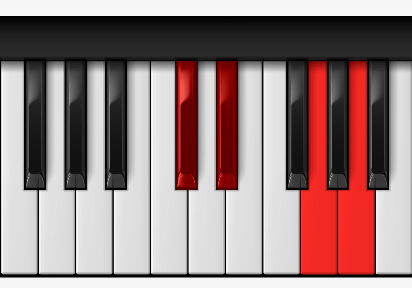 A 7♭5 piano chord, 1st inversion — C#, Eb, G, A