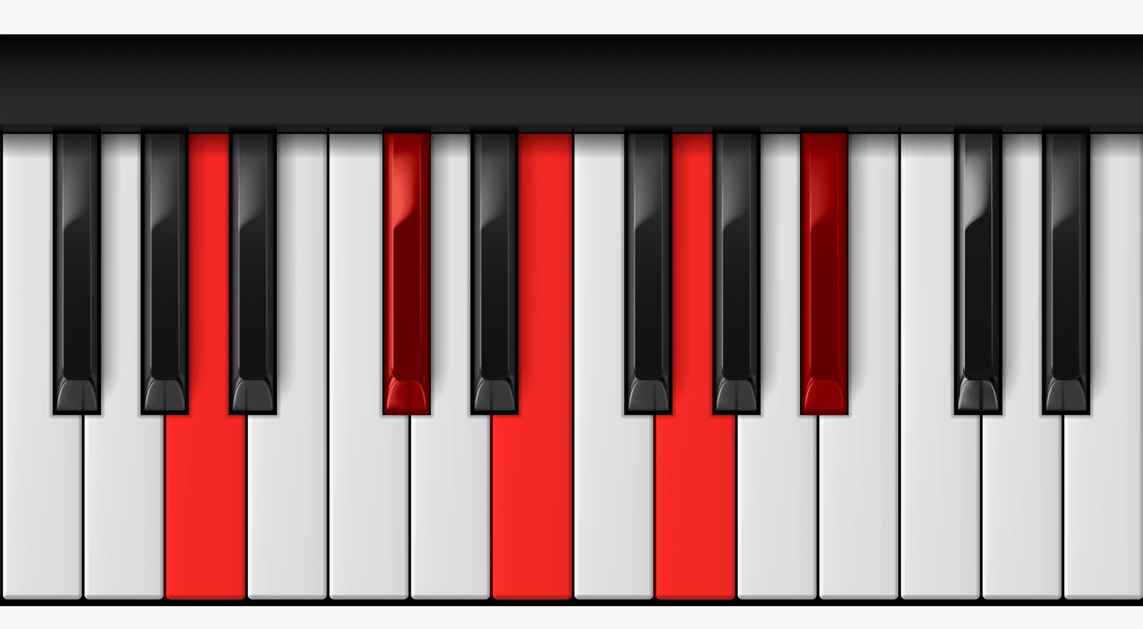 A 7♭9 piano chord, root position — A, C#, E, G, Bb