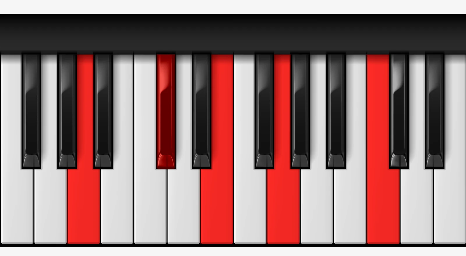A 7♯9 piano chord, root position — A, C#, E, G, C