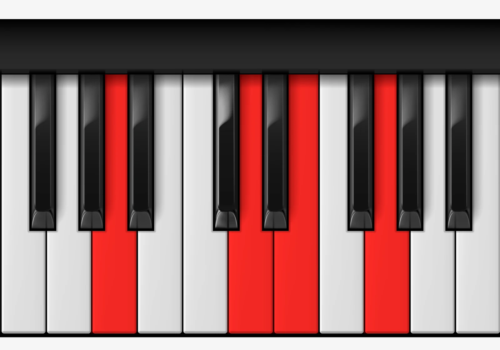 A 7sus4 piano chord, root position — A, D, E, G