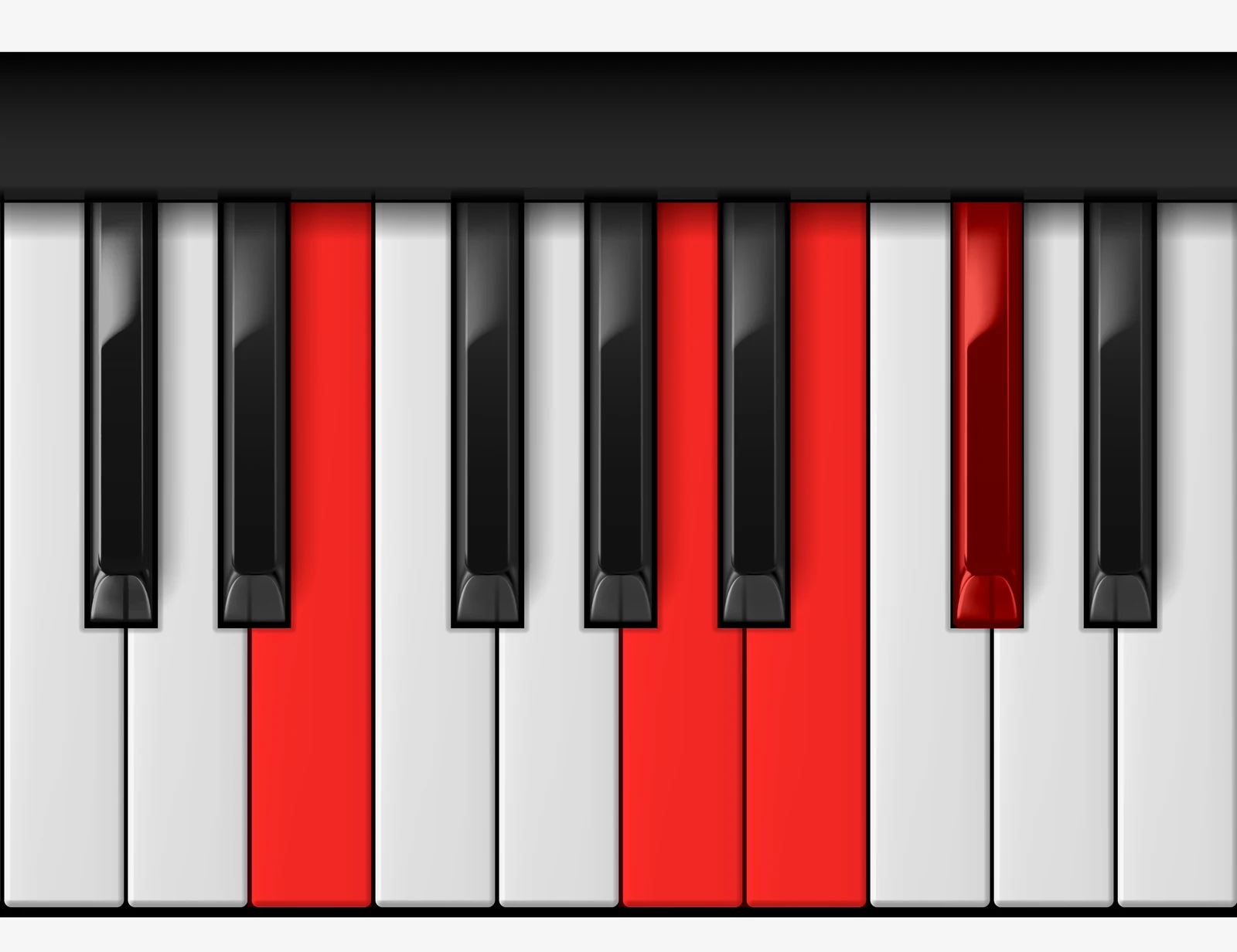 A Add 9 piano chord, 2nd inversion — E, A, B, C#