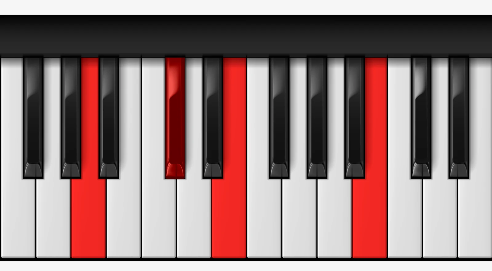 A Add 9 piano chord, root position — A, C#, E, B