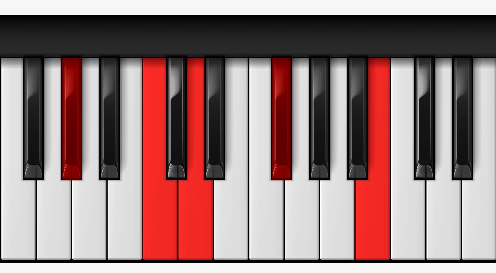 Ab 7♭5♯9 piano chord, root position — Ab, C, D, Gb, B