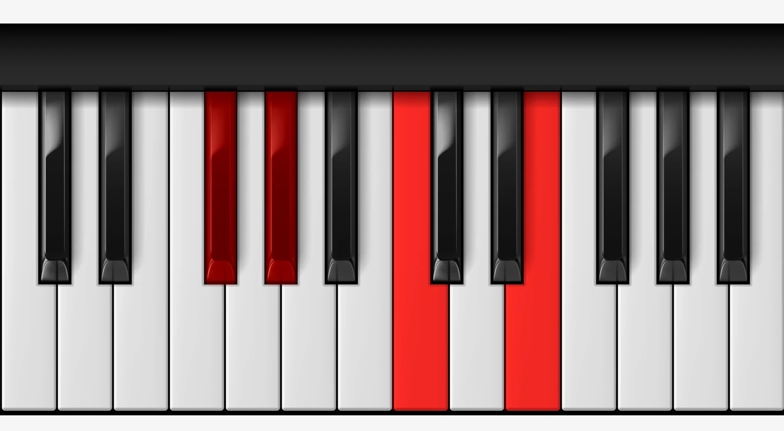 Ab 7♯5 piano chord, 3rd inversion — Gb, Ab, C, E