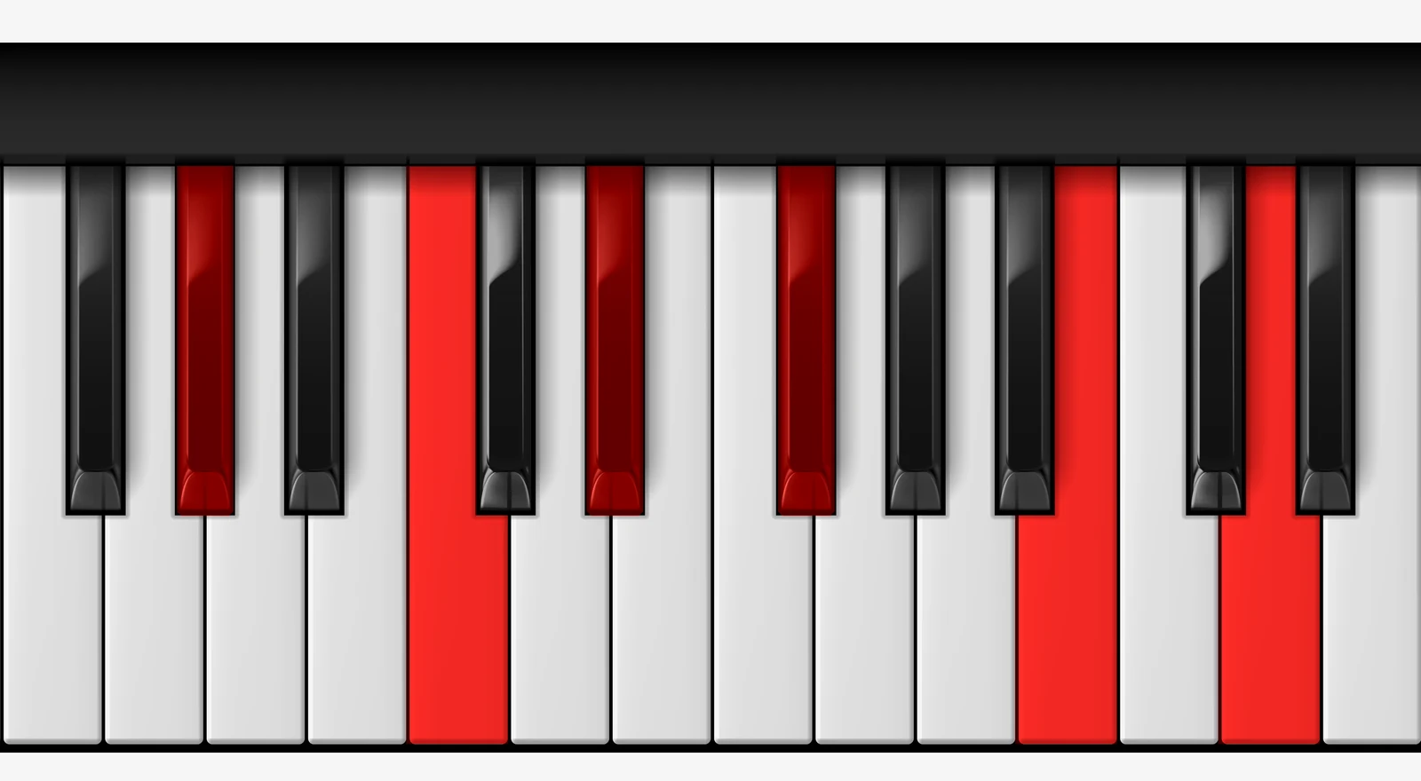 Ab 7♯9♯11 piano chord, root position — Ab, C, Eb, Gb, B, D