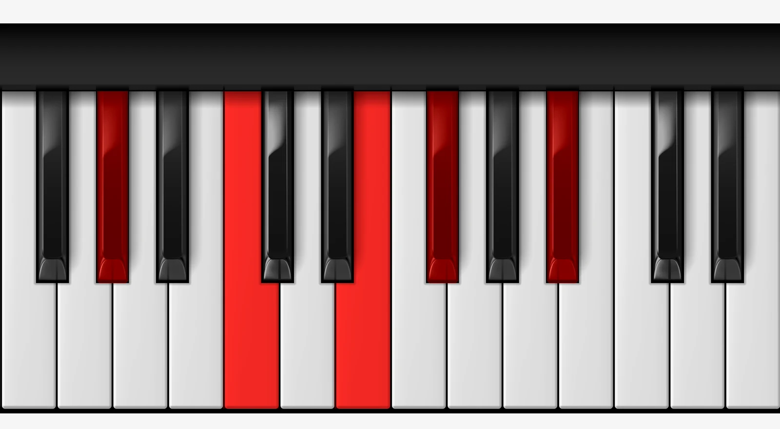 Ab 9♯5 piano chord, root position — Ab, C, E, Gb, Bb