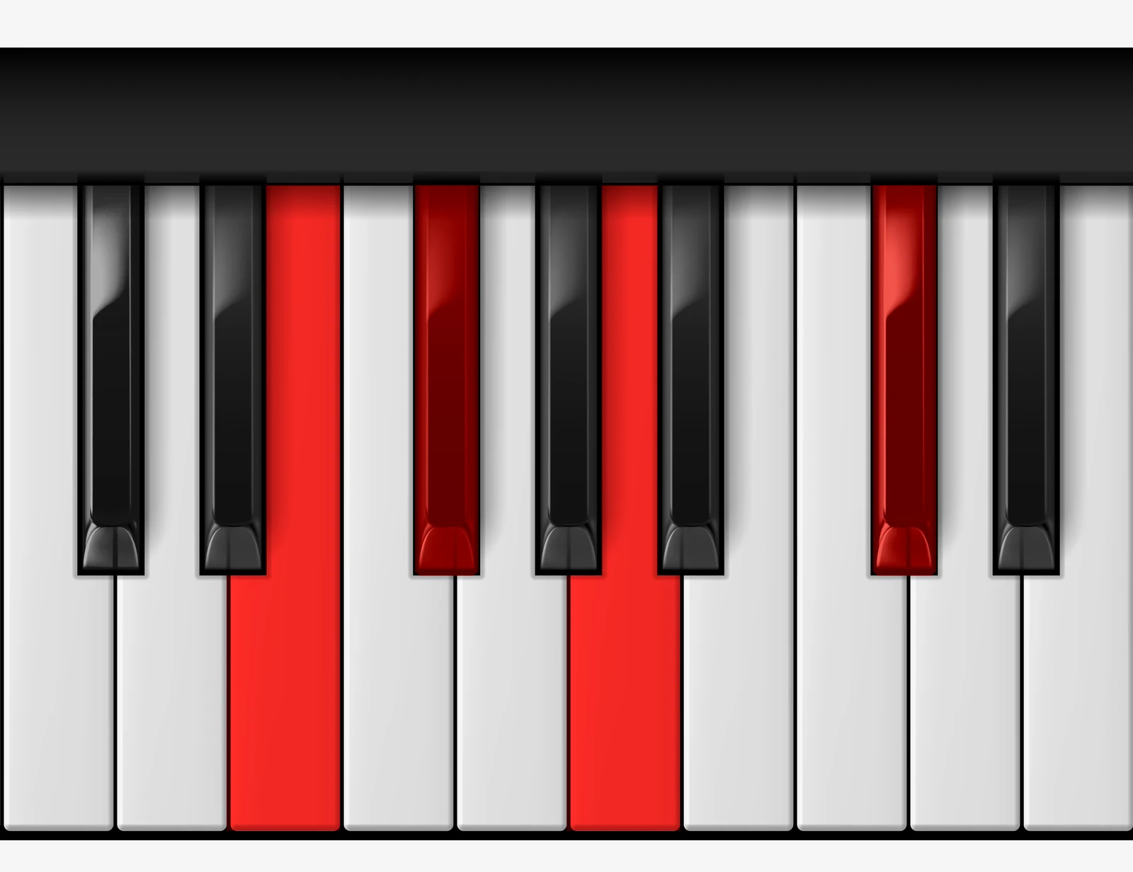 A Major 6 piano chord, 2nd inversion — E, F#, A, C#