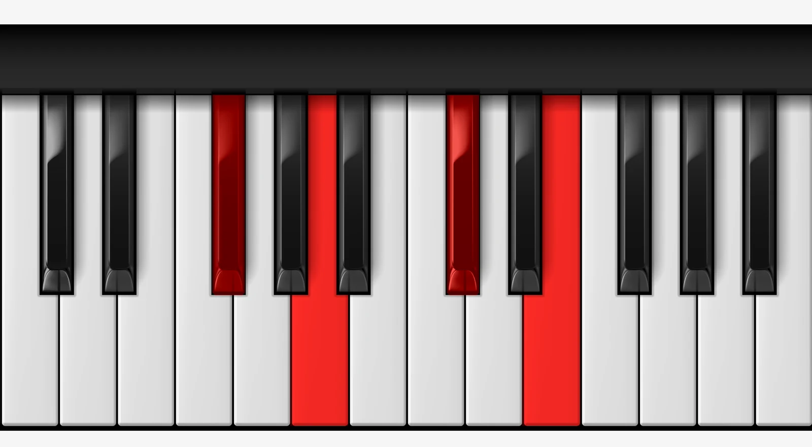 A Major 6 piano chord, 3rd inversion — F#, A, C#, E