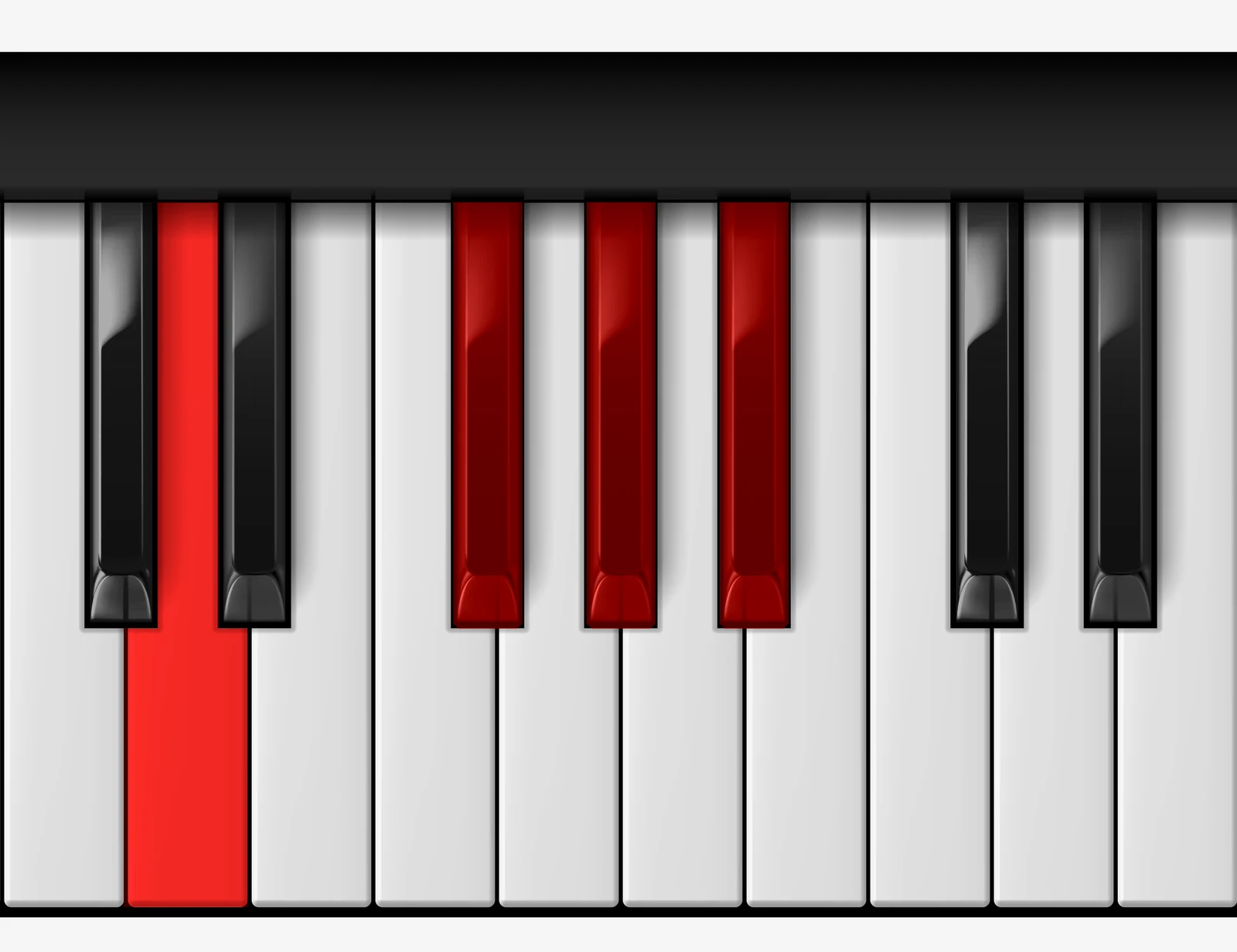A# 7♯5 piano chord, 1st inversion — D, F#, G#, A#