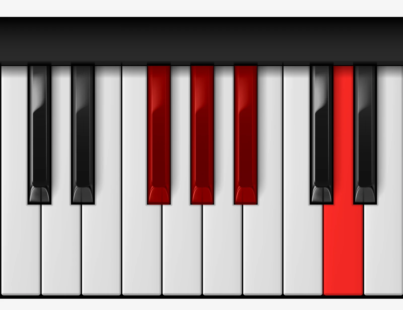 A# 7♯5 piano chord, 2nd inversion — F#, G#, A#, D