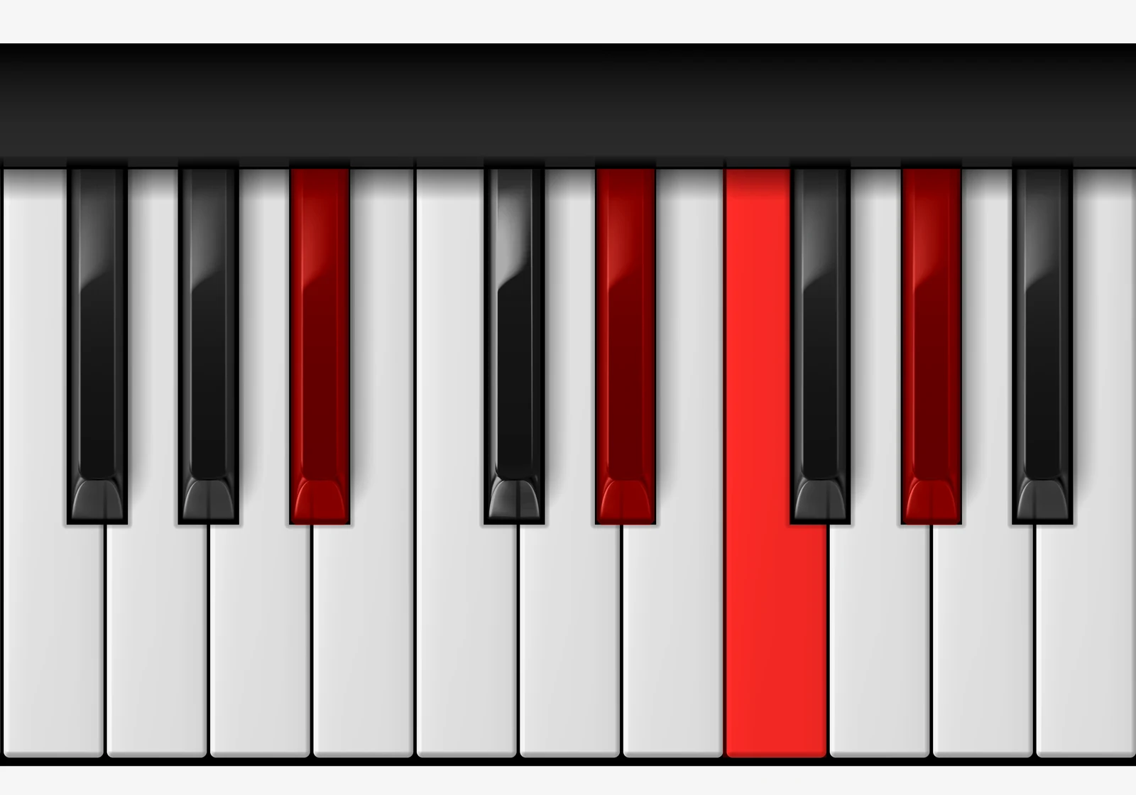 A# 7sus4 piano chord, root position — A#, D#, F, G#