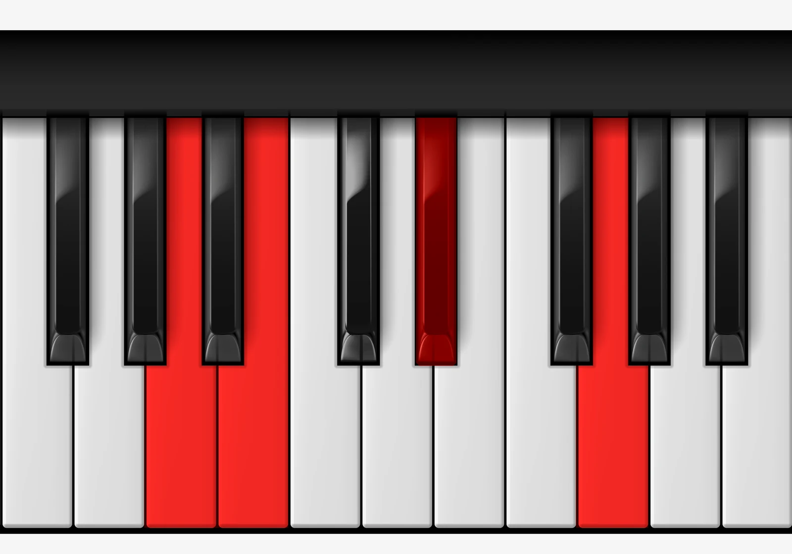 B 7♯5 piano chord, 3rd inversion — A, B, D#, G