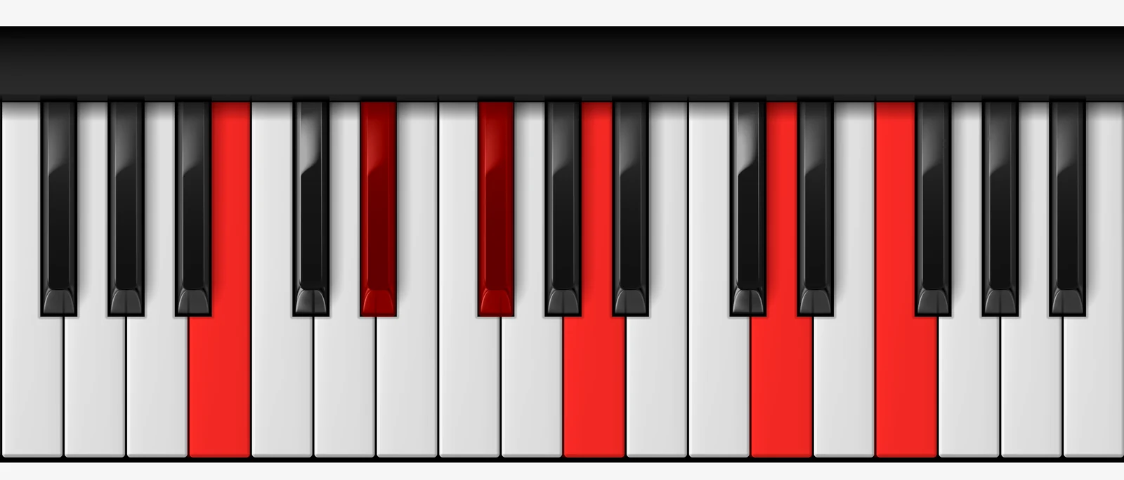 B 7♯9♯11 piano chord, root position — B, D#, F#, A, D, F