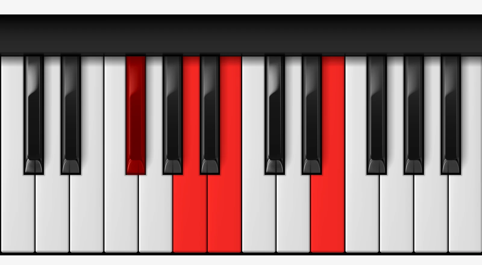 B 7sus4 piano chord, 2nd inversion — F#, A, B, E