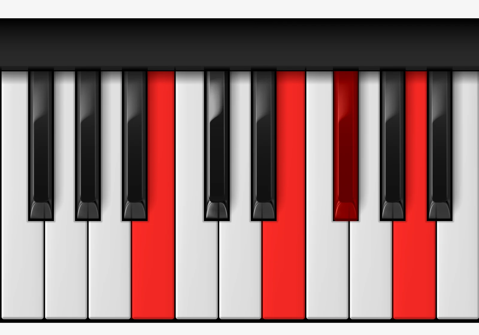 B 7sus4 piano chord, root position — B, E, F#, A