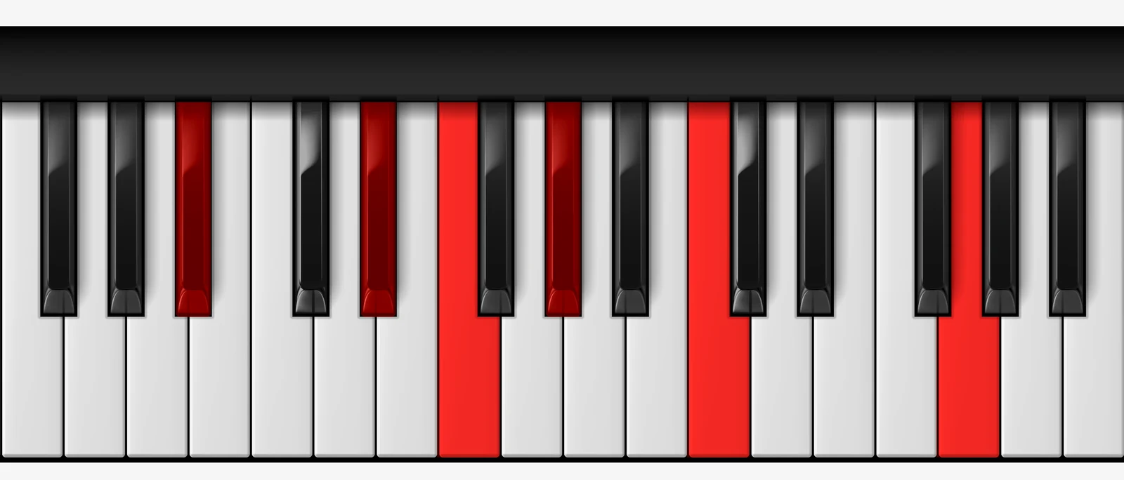 Bb 13sus4 piano chord, root position — Bb, Eb, F, Ab, C, G