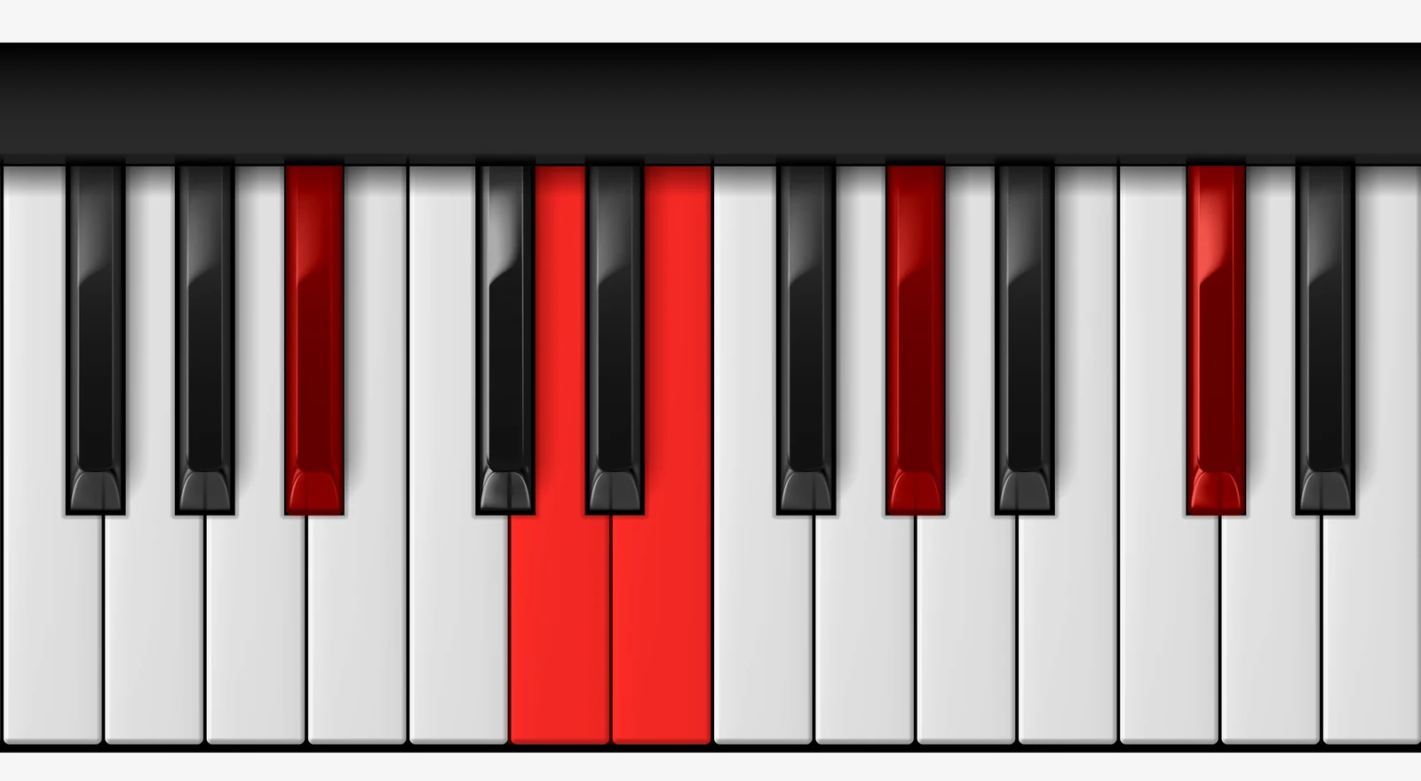 Bb 7♭5♯9 piano chord, root position — Bb, D, E, Ab, C#