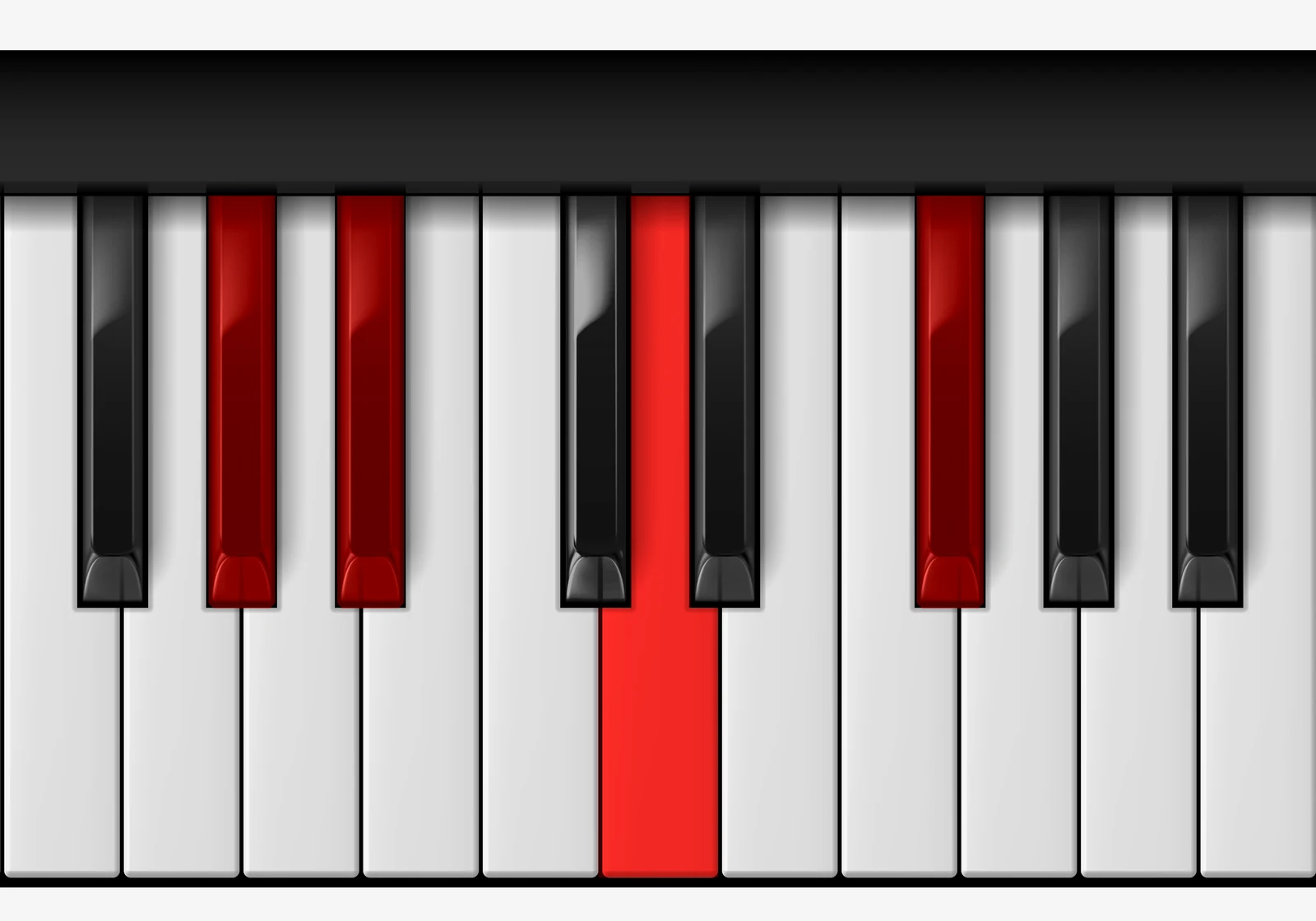 Bb 7♯5 piano chord, 3rd inversion — Ab, Bb, D, F#