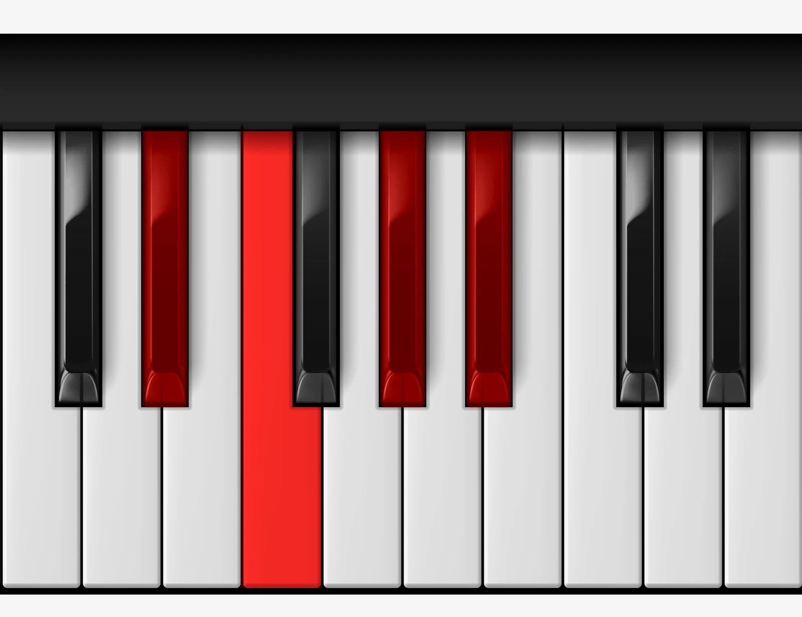Bb 7sus4 piano chord, 1st inversion — Eb, F, Ab, Bb