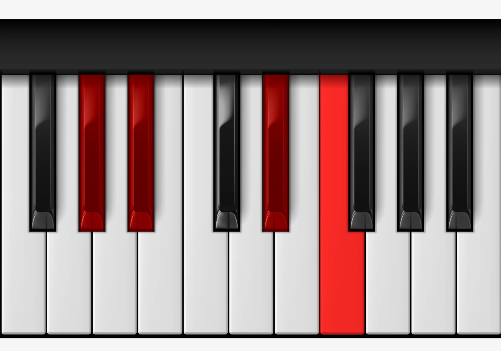 Bb 7sus4 piano chord, 3rd inversion — Ab, Bb, Eb, F