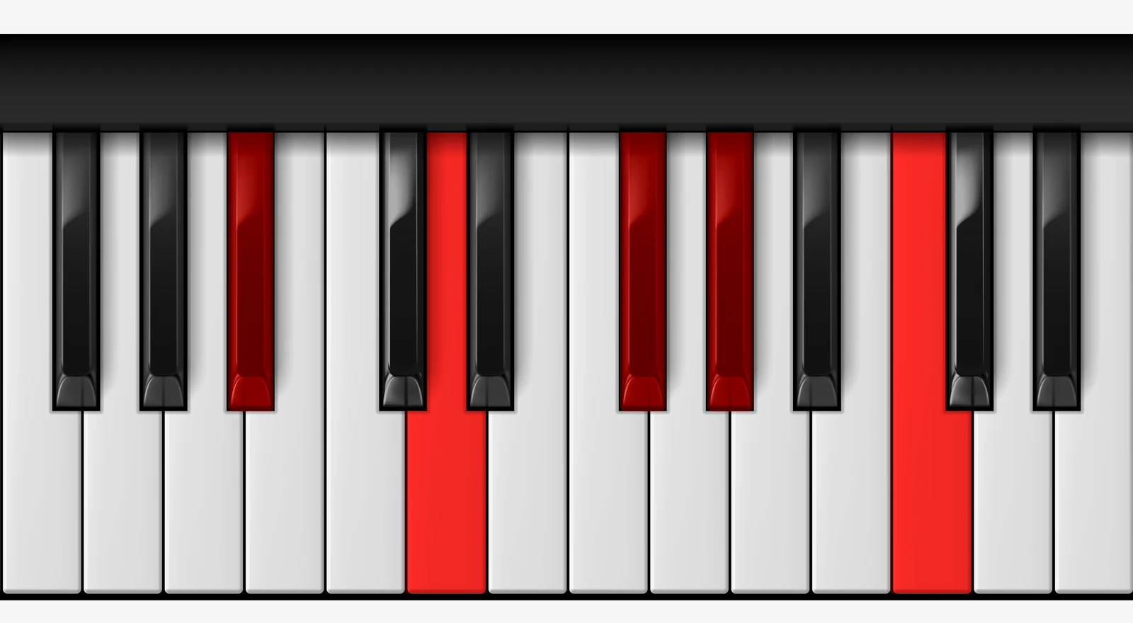 Bb 9♯5 piano chord, root position — Bb, D, F#, Ab, C