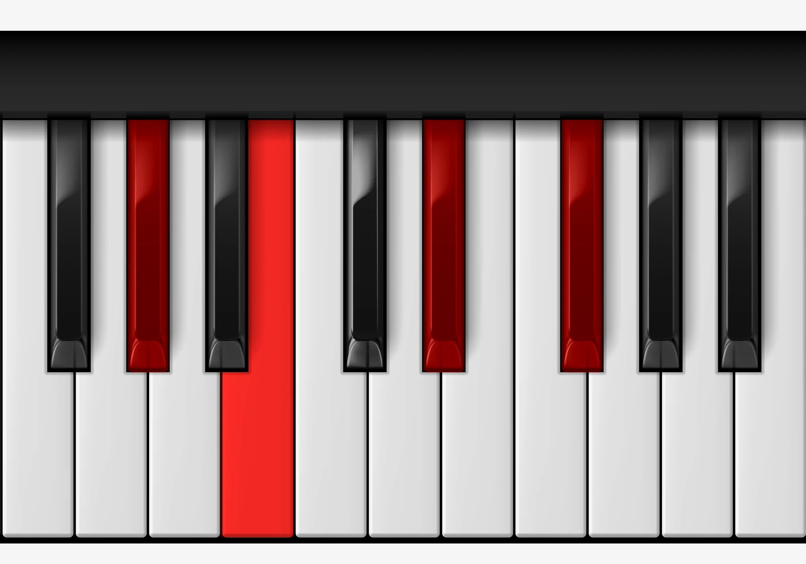 B Major 6 piano chord, 3rd inversion — G#, B, D#, F#