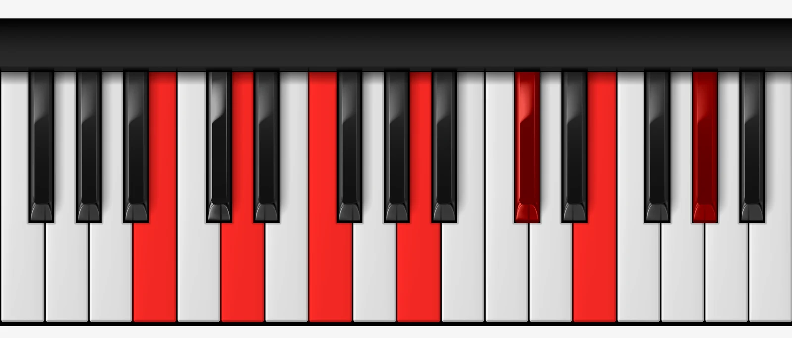 B mi13♭5 piano chord, root position — B, D, F, A, C#, E, G#