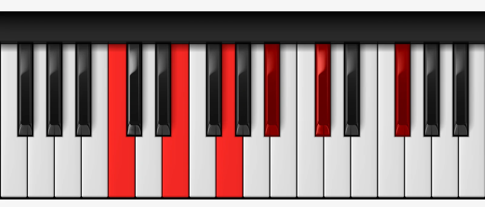 C 7♭9♯11 piano chord, root position — C, E, G, Bb, Db, F#