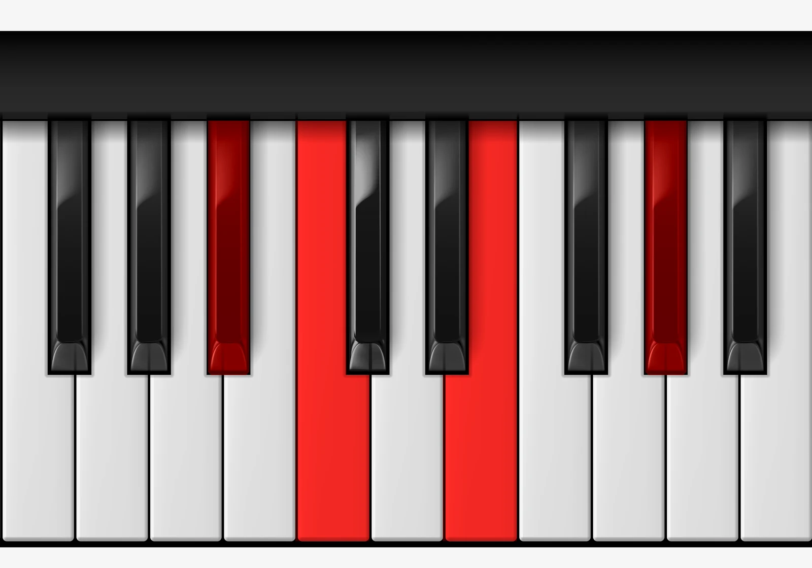 C 7♯5 piano chord, 3rd inversion — Bb, C, E, G#