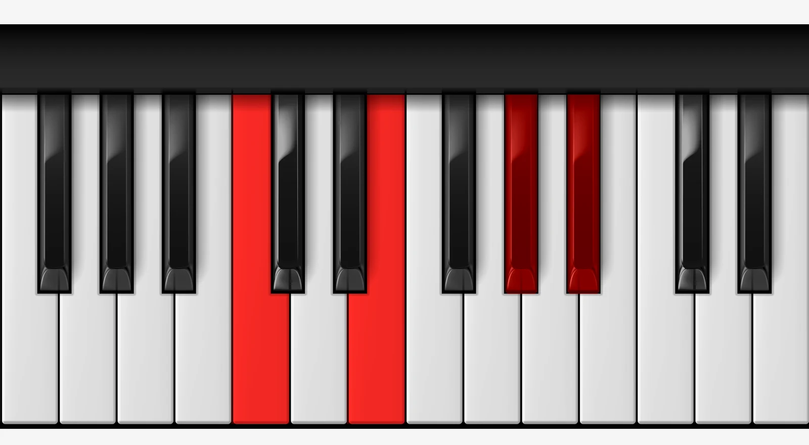 C 7♯5 piano chord, root position — C, E, G#, Bb