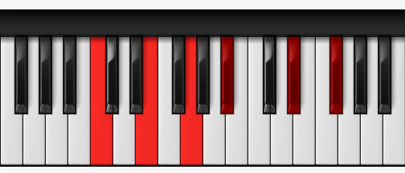 C 7♯9♯11 piano chord, root position — C, E, G, Bb, D#, F#