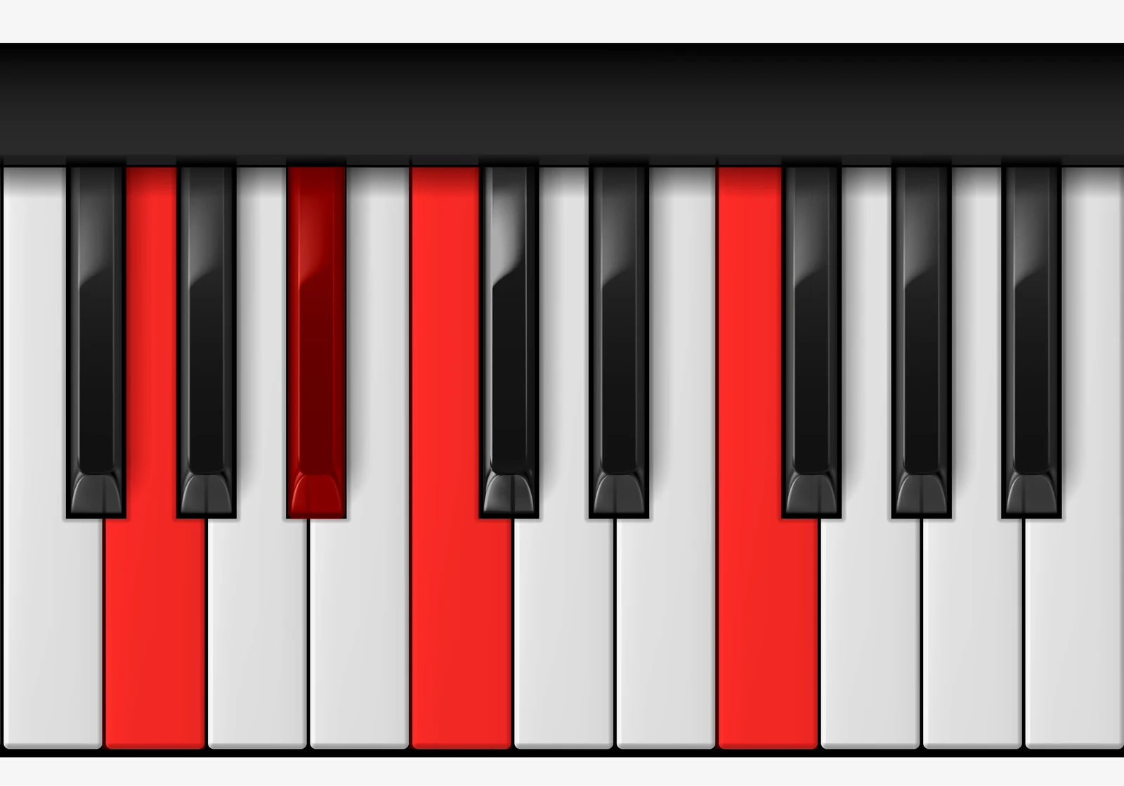 C 7sus4 piano chord, 2nd inversion — G, Bb, C, F