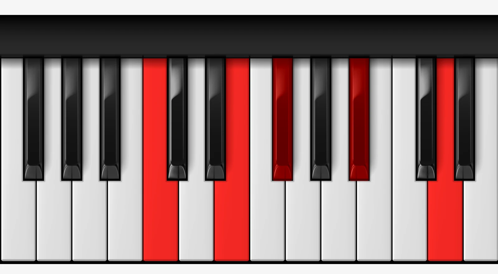 C 9♭5 piano chord, root position — C, E, Gb, Bb, D