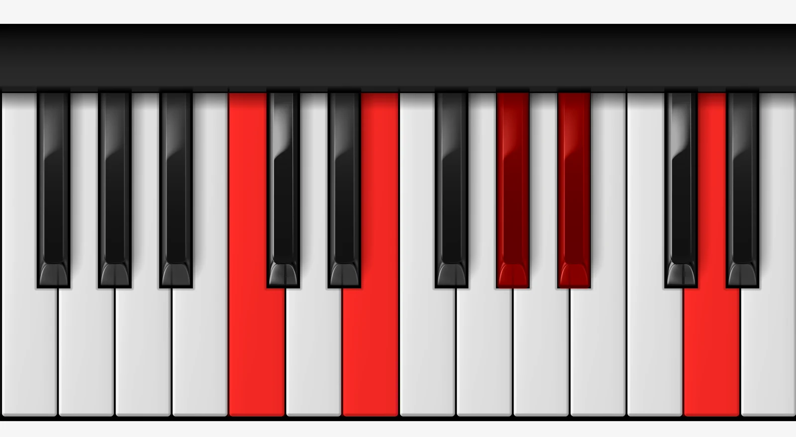 C 9♯5 piano chord, root position — C, E, G#, Bb, D