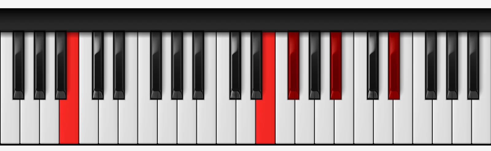 Cb 7♭5♯9 piano chord, root position — Cb, E, Gb, Bb, D#