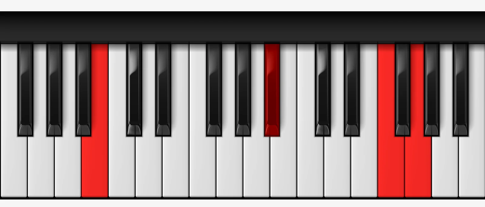 Cb 7sus4 piano chord, 3rd inversion — Cb, Bb, F, G
