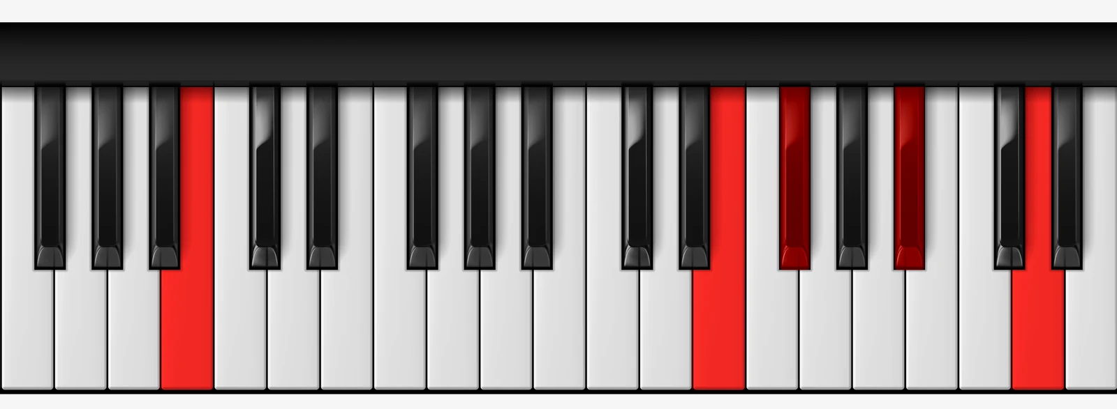Cb 9♭5 piano chord, root position — Cb, E, Gb, Bb, D
