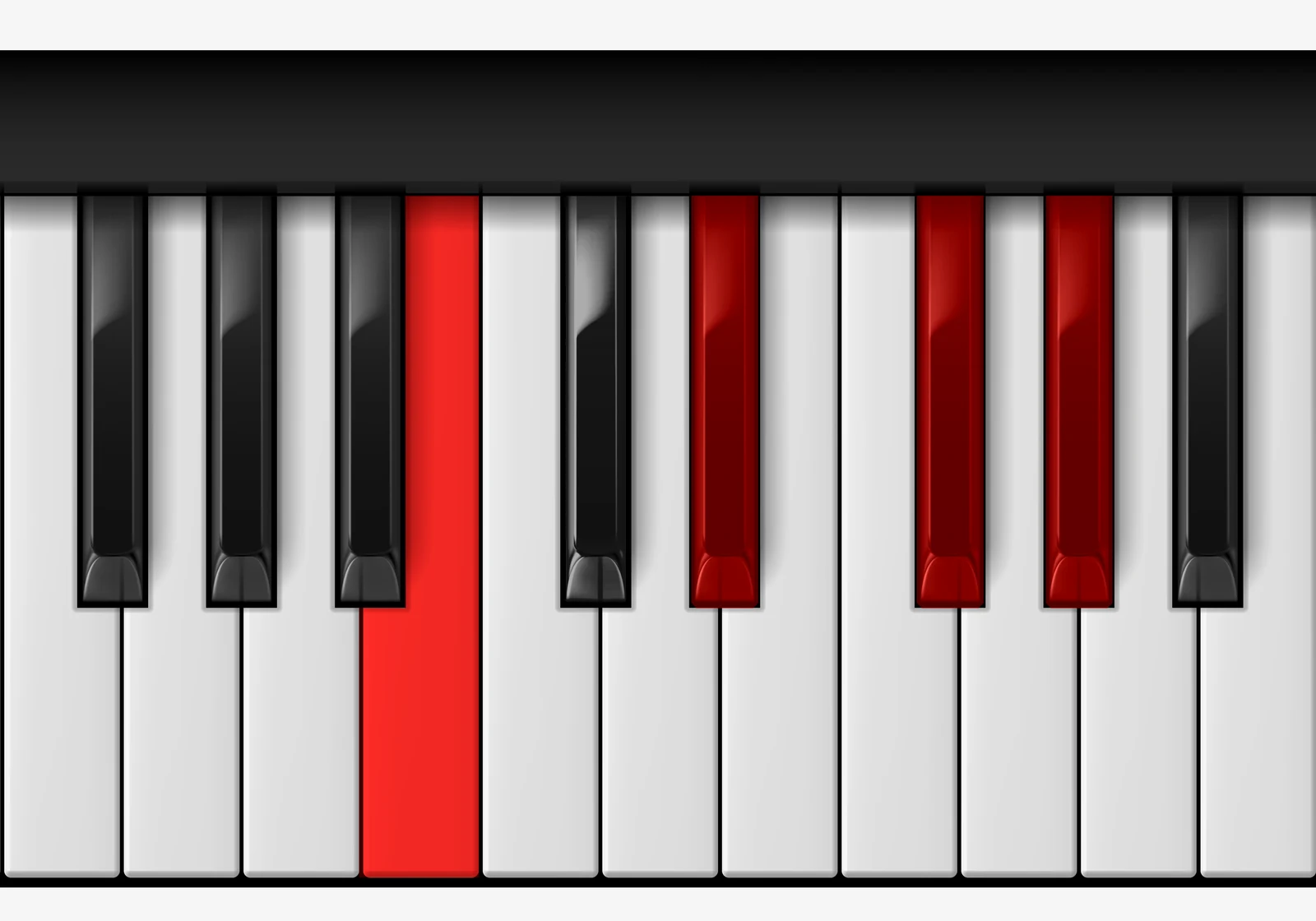 Cb Major 6 piano chord, 1st inversion — Cb, Eb, Gb, Ab