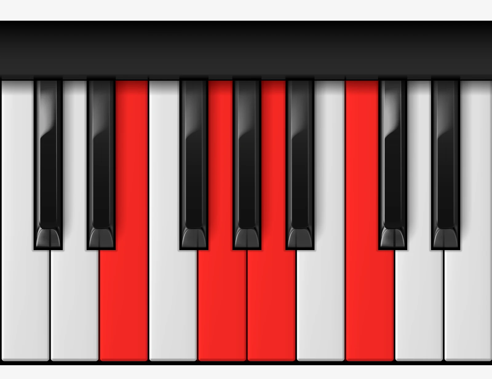 C Major 6 piano chord, 1st inversion — E, G, A, C