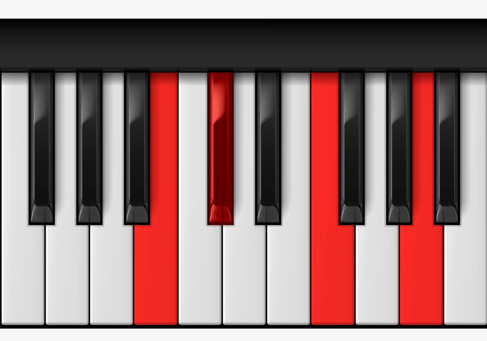 C# 7♯5 piano chord, 3rd inversion — B, C#, F, A