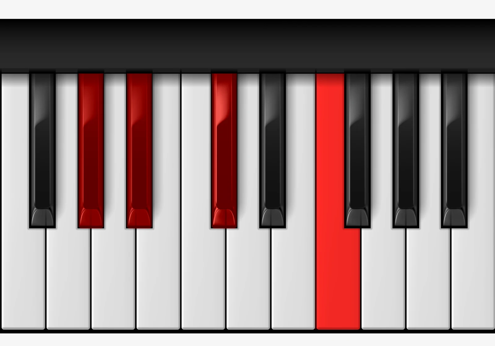 C# Major 6 piano chord, 2nd inversion — G#, A#, C#, F