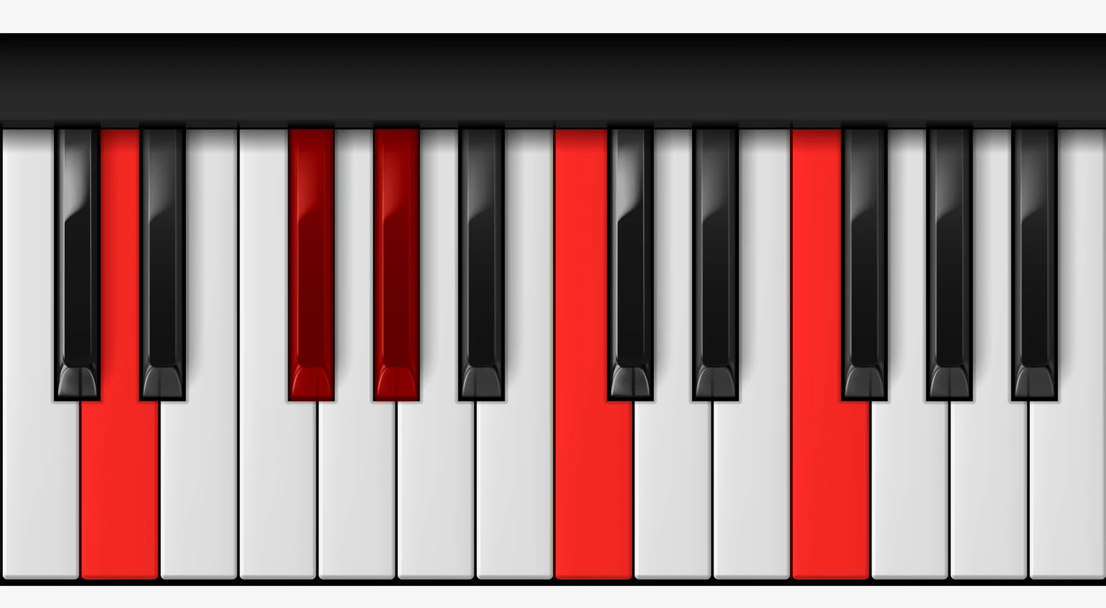 D 7♭5♯9 piano chord, root position — D, F#, Ab, C, F