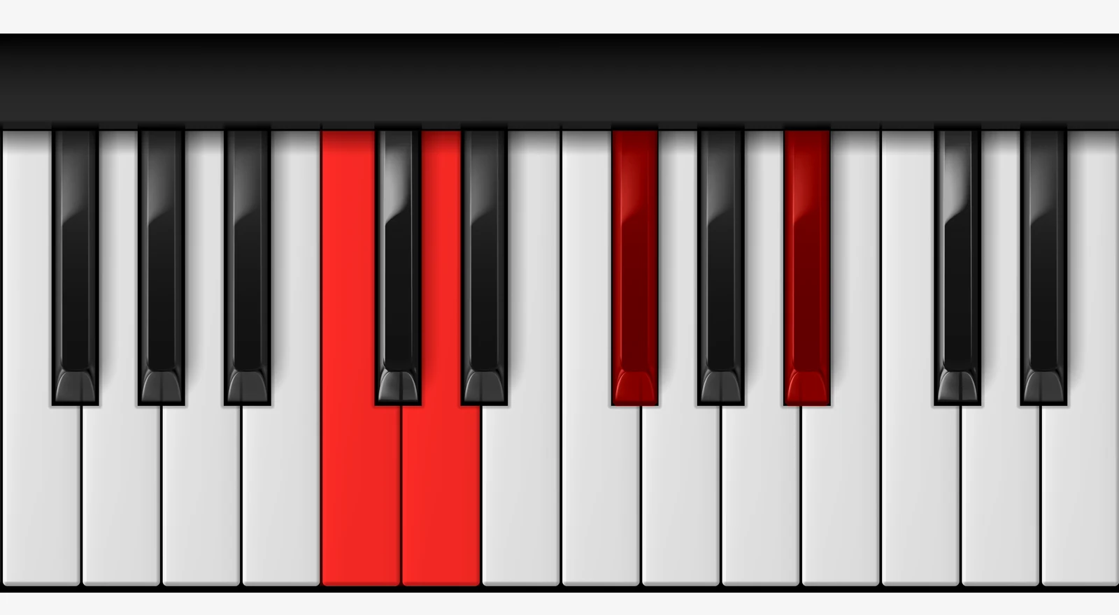 D 7♯5 piano chord, 3rd inversion — C, D, F#, A#