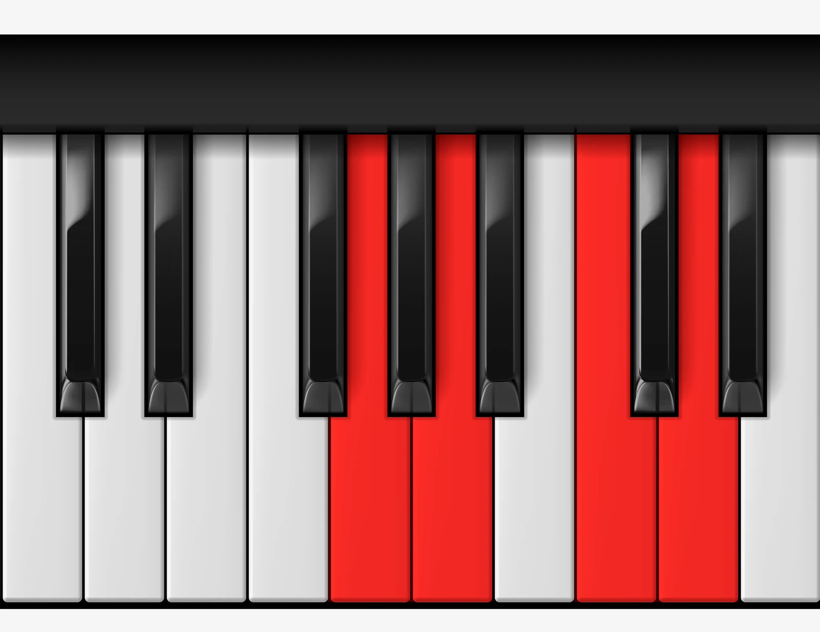 D 7sus4 piano chord, 1st inversion — G, A, C, D