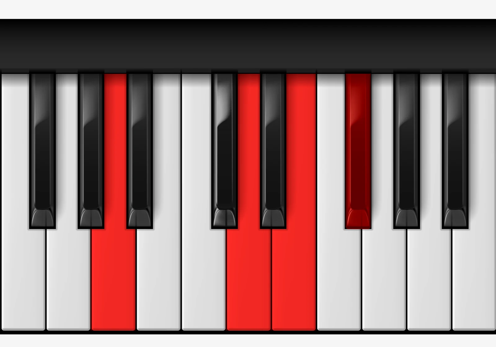D Add 9 piano chord, 2nd inversion — A, D, E, F#