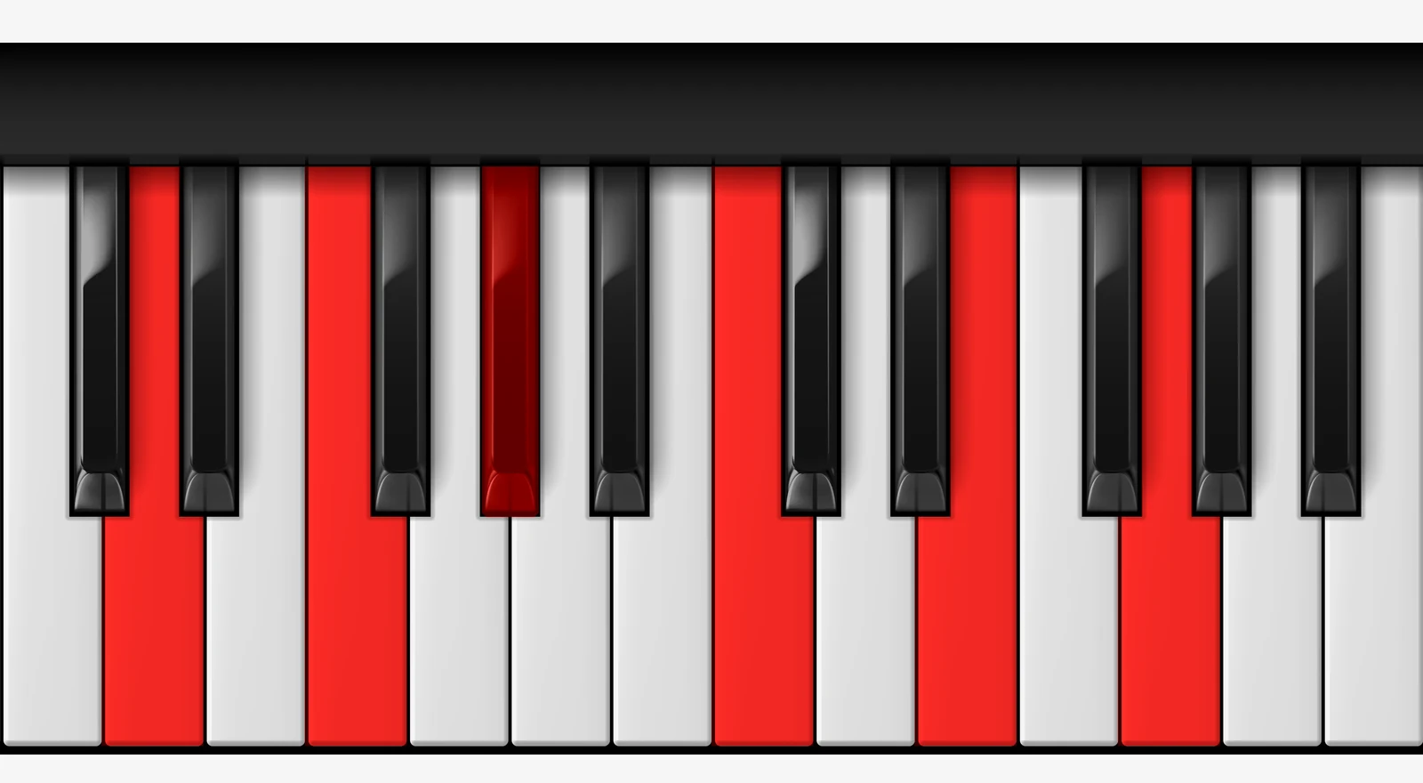 D mi11♭5 piano chord, root position — D, F, Ab, C, E, G